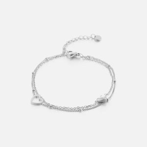 Armband Valentins Herz Silber