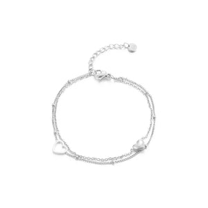 Armband Valentins Herz Silber