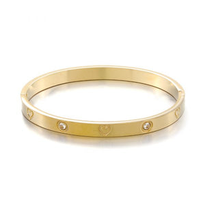 Bangle mit Herzchen Gold