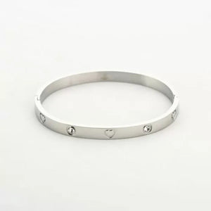 Bangle mit Herzchen Silber