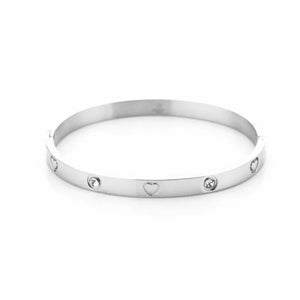 Bangle mit Herzchen Silber