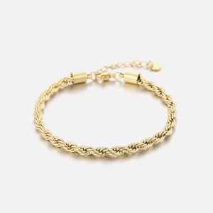 Gedrehtes Armband 4mm Gold