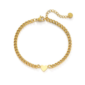 Gliederarmband Herz Gold