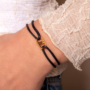 Armband connected Gold/schwarz