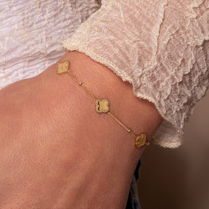 Armband Kleeblätter Gold