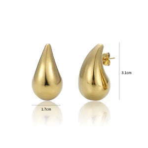 Ohrstecker Tropfen 31mm Gold