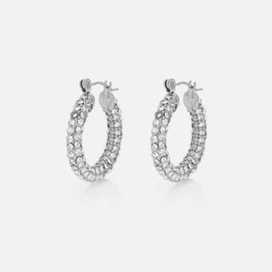 Strass Hoops Silber