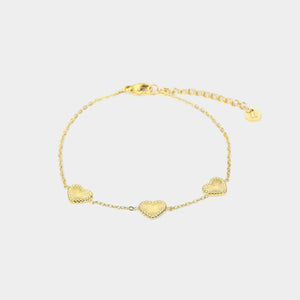 Armband Muster Herzchen Gold