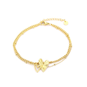 Armband doppeltem Herz Gold