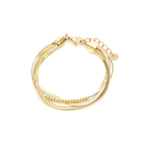 Dreilagiges Lux Armband Gold