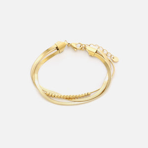 Dreilagiges Lux Armband Gold