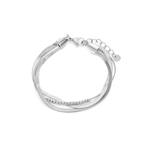 Dreilagiges Lux Armband Silber