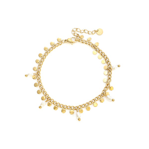 Armband Perle Münzen Gold