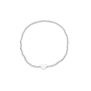 Armband Stretch Herz Silber