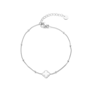 Armband mit Kleeblatt Silber