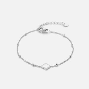 Armband mit Kleeblatt Silber