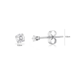 Ohrstecker Diamant 2mm Silber