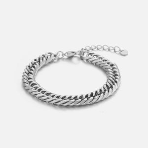 Chunky Armband 6 mm Silber