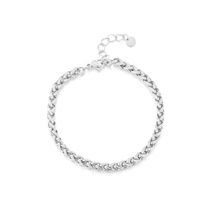 Chunky gedrehten Armband 4mm Silber