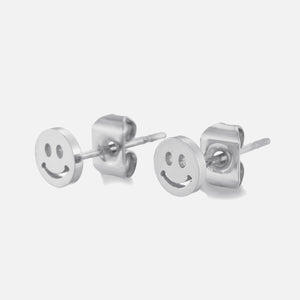 Ohrstecker Smiley Silber