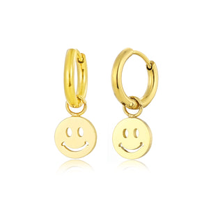 Smiley Ohrringe Gold