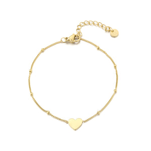 Herz Armband mit kugelchen Gold