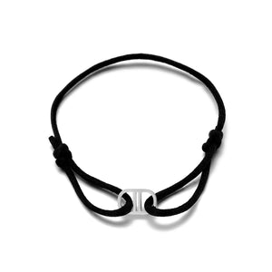 Armband connected Silber/schwarz