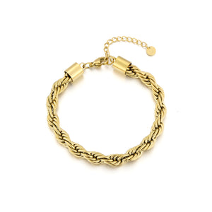 Gedrehtes Armband 6mm Gold