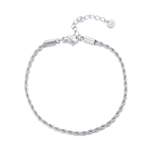 Gedrehtes Armband 2mm Silber