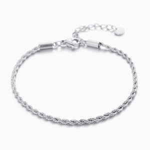 Gedrehtes Armband 2mm Silber