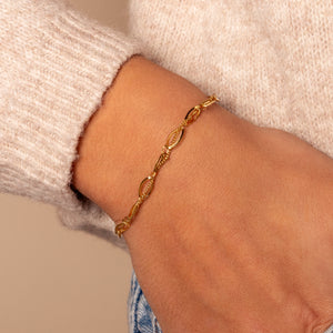 Armband Geflochten mit Kügeln Gold