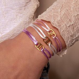 Armband connected Gold/lila