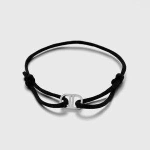 Armband connected Silber/schwarz