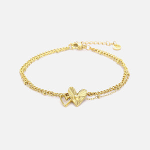 Armband doppeltem Herz Gold