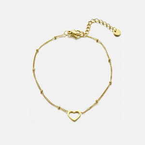 Armband einfaches Herz Gold