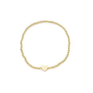 Armband Stretch Herz Gold