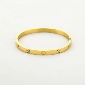 Bangle mit Herzchen Gold