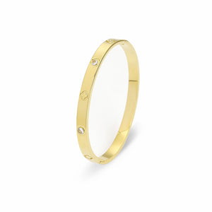 Bangle Stein Kleeblatt Gold