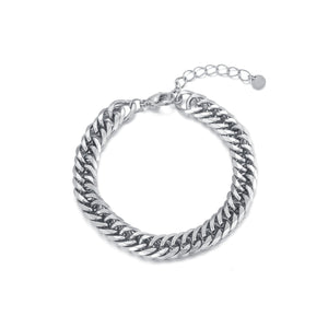 Chunky Armband 6 mm Silber