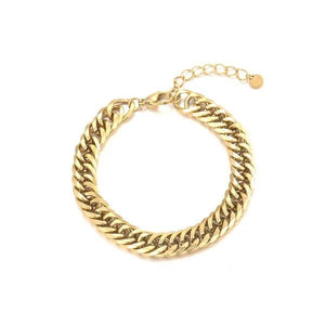 Chunky Armband 9 mm Gold