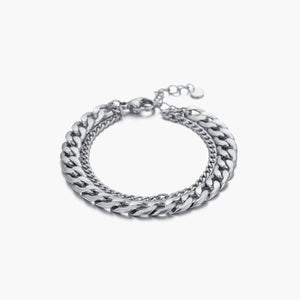 Chunky Doppelarmband Silber