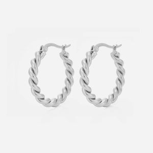 Hoops twisted Silber