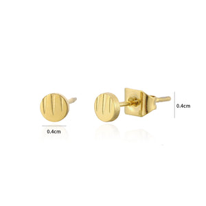 Ohrstecker rundes Motiv Gold