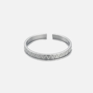 Ring Streifenmuster Silber