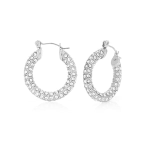 Strass Hoops Silber